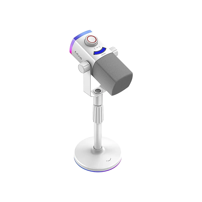 FIFINE AM8 PROT 進階動圈式直播電競麥克風支架組| USB/XLR 雙模式 | RGB 燈效 48KHz/24b