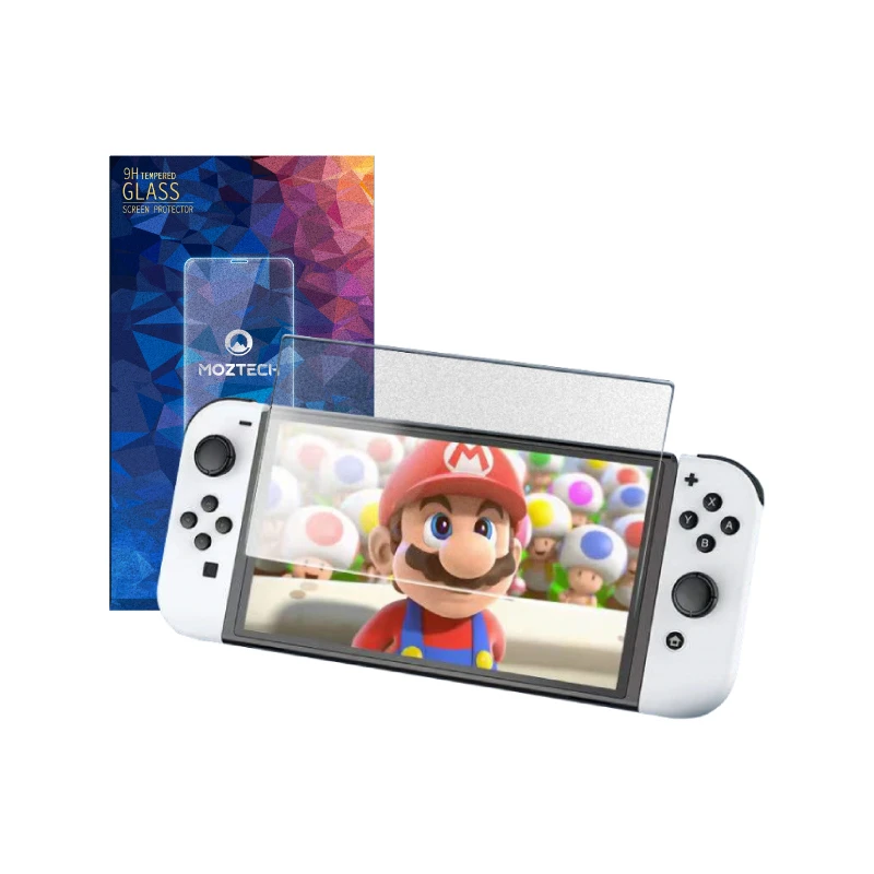 MOZTECH 萬魔│Switch OLED│晶霧貼電競膜 9H+保護貼