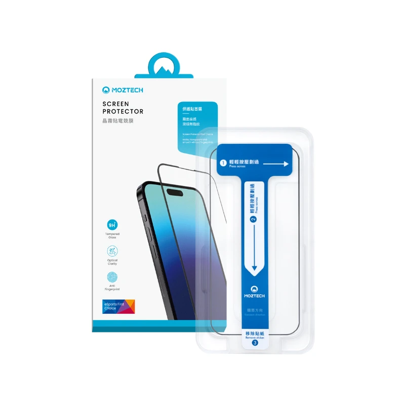萬魔 MOZTECH │ iPhone 15系列│ 晶霧貼電競膜 獨家專利