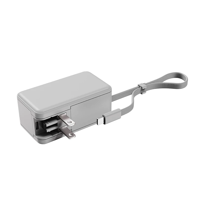 Sardine│自帶線插頭二合一快充行動電源 5000mAh(Lightning/Type-C) 行動電源自帶線