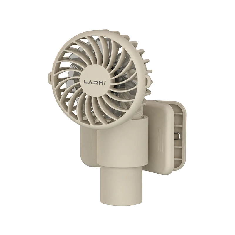 LARMI LMF11 手持夾式風扇｜三檔風速｜90°旋轉｜可夾可立｜USB充電隨身風扇