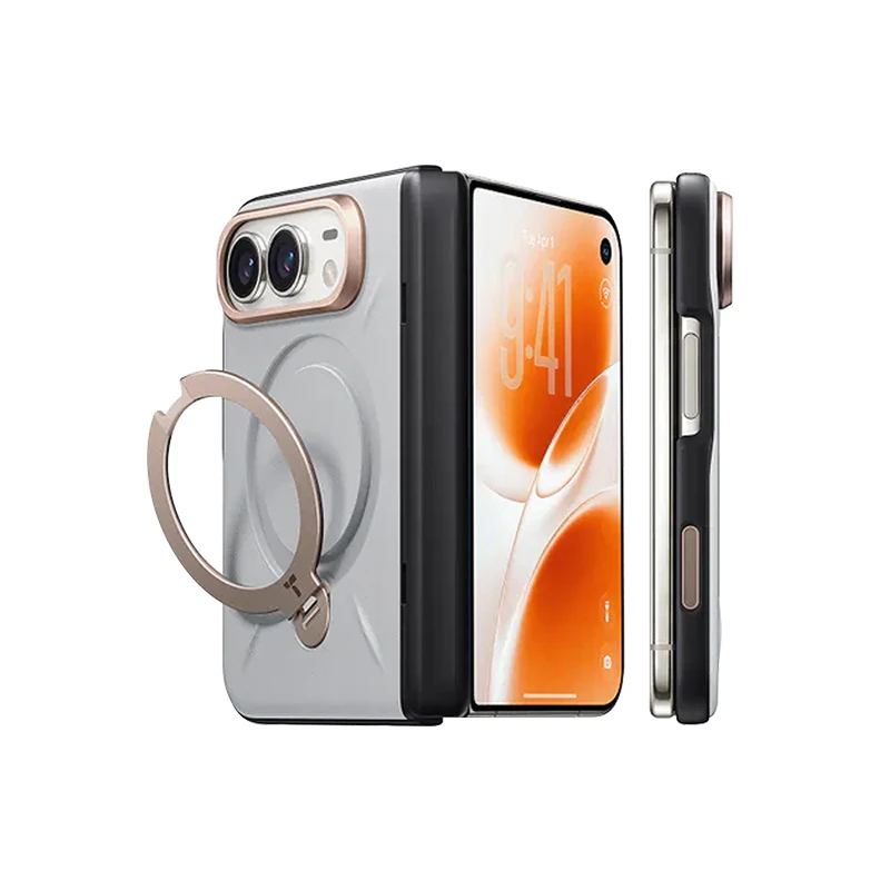 TORRAS Q3 Vegskin｜iPhone Duo有機皮革手機殼｜四象限旋轉支架