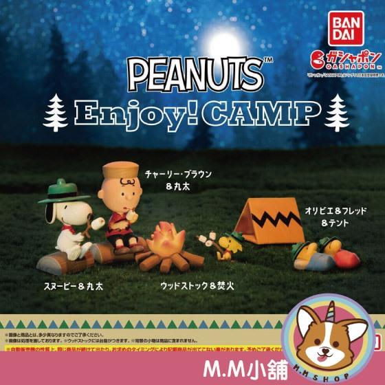 【M.M小舖】『現貨』 BANDAI 轉蛋 扭蛋 史努比享受露營公仔 史努比 查理布朗 糊塗塔客 露營 公仔 全4款