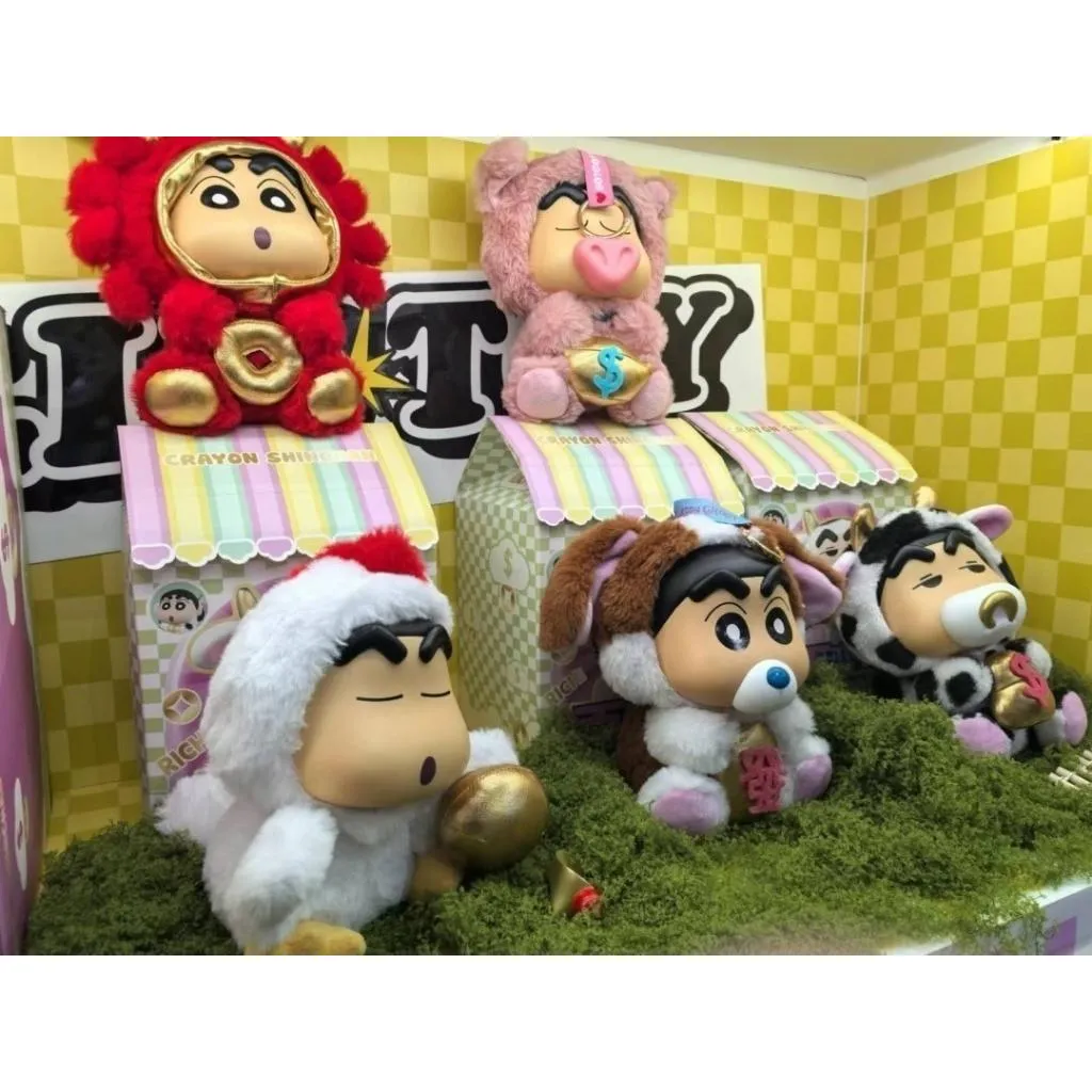 【M.M小舖】『現貨』盒玩 蠟筆小新百變農場搪膠毛絨 小新 變裝 百變 搪膠 公仔 盲盒 盲抽 一中盒6入