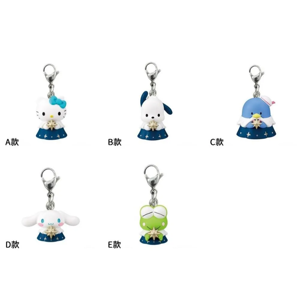 【M.M小舖】 『現貨』T-ARTS 轉蛋 扭蛋 三麗鷗星色天使公仔吊飾 凱蒂貓 大眼蛙 公仔 全5款