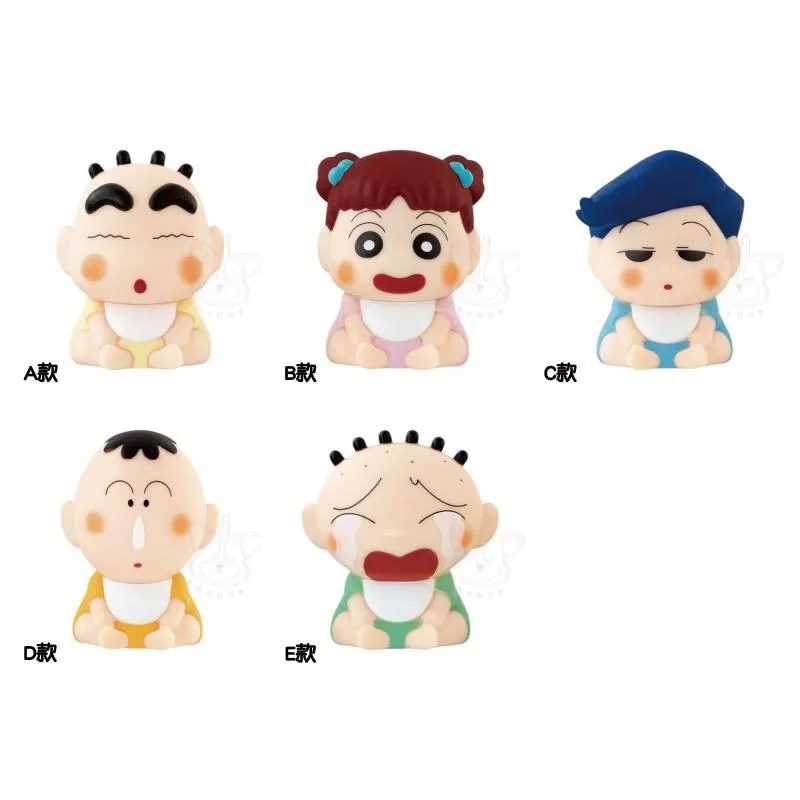 【M.M小舖】 『現貨』 BANDAI 轉蛋 扭蛋 蠟筆小新發光公仔baby 發光 小新 阿呆 風間 妮妮 正男 全5款
