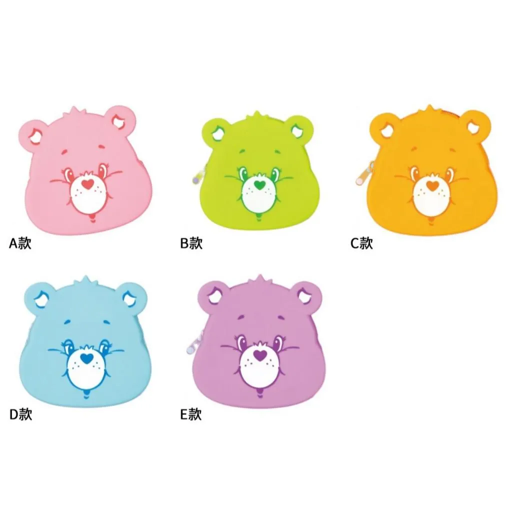 【M.M小舖】『現貨』 Qualia 轉蛋 扭蛋 CareBears矽膠小物包P2 2 彩虹熊 大臉 小包 收納 全5款
