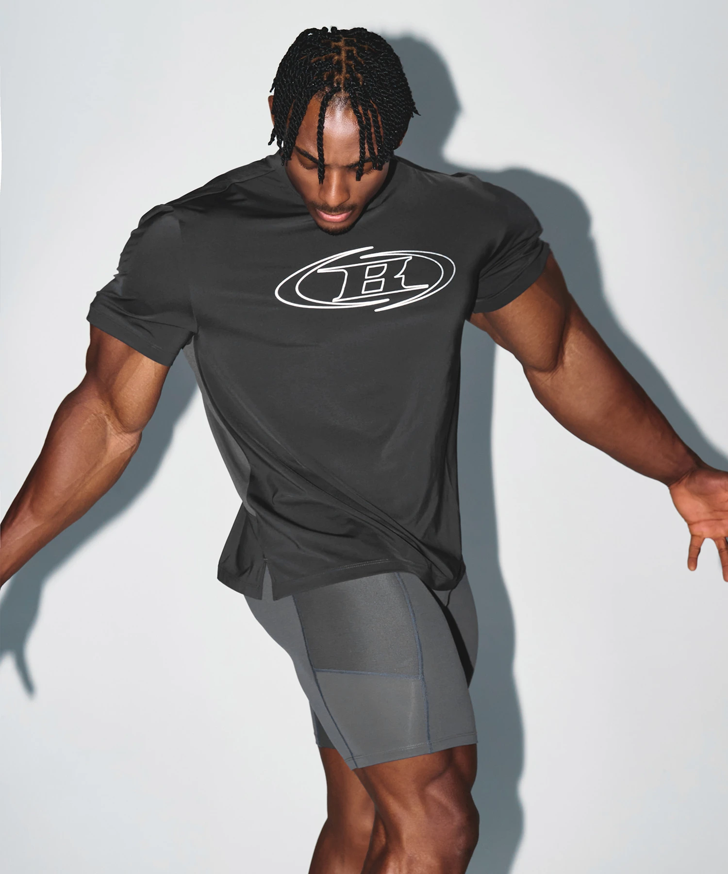 STROKE B QUICK DRY T-SHIRTS [CHARCOAL]