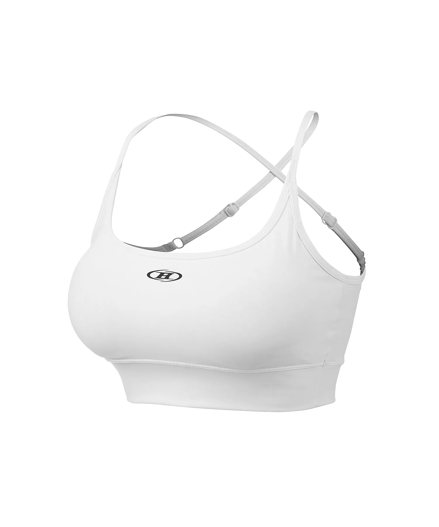 W CROSS BACK BRA TOP [WHITE]