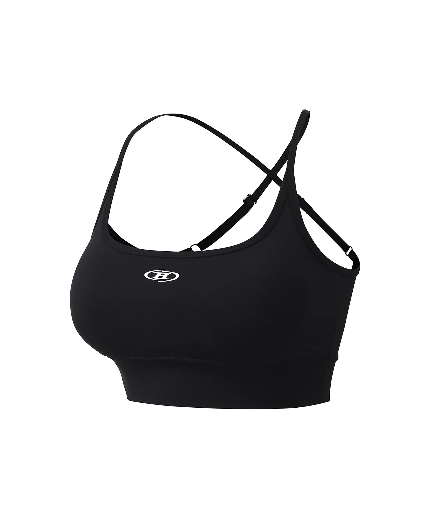 W CROSS BACK BRA TOP [BLACK]
