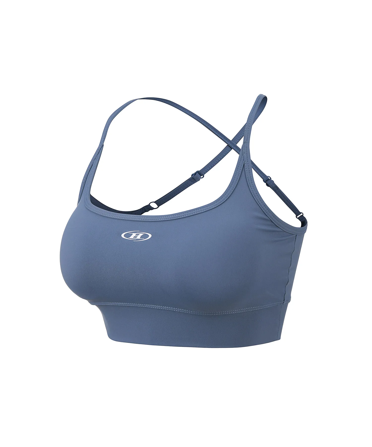W CROSS BACK BRA TOP [BLUE]