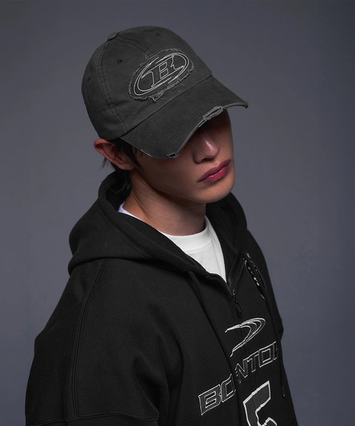 STROKE B PIGMENT BALL CAP [CHARCOAL]