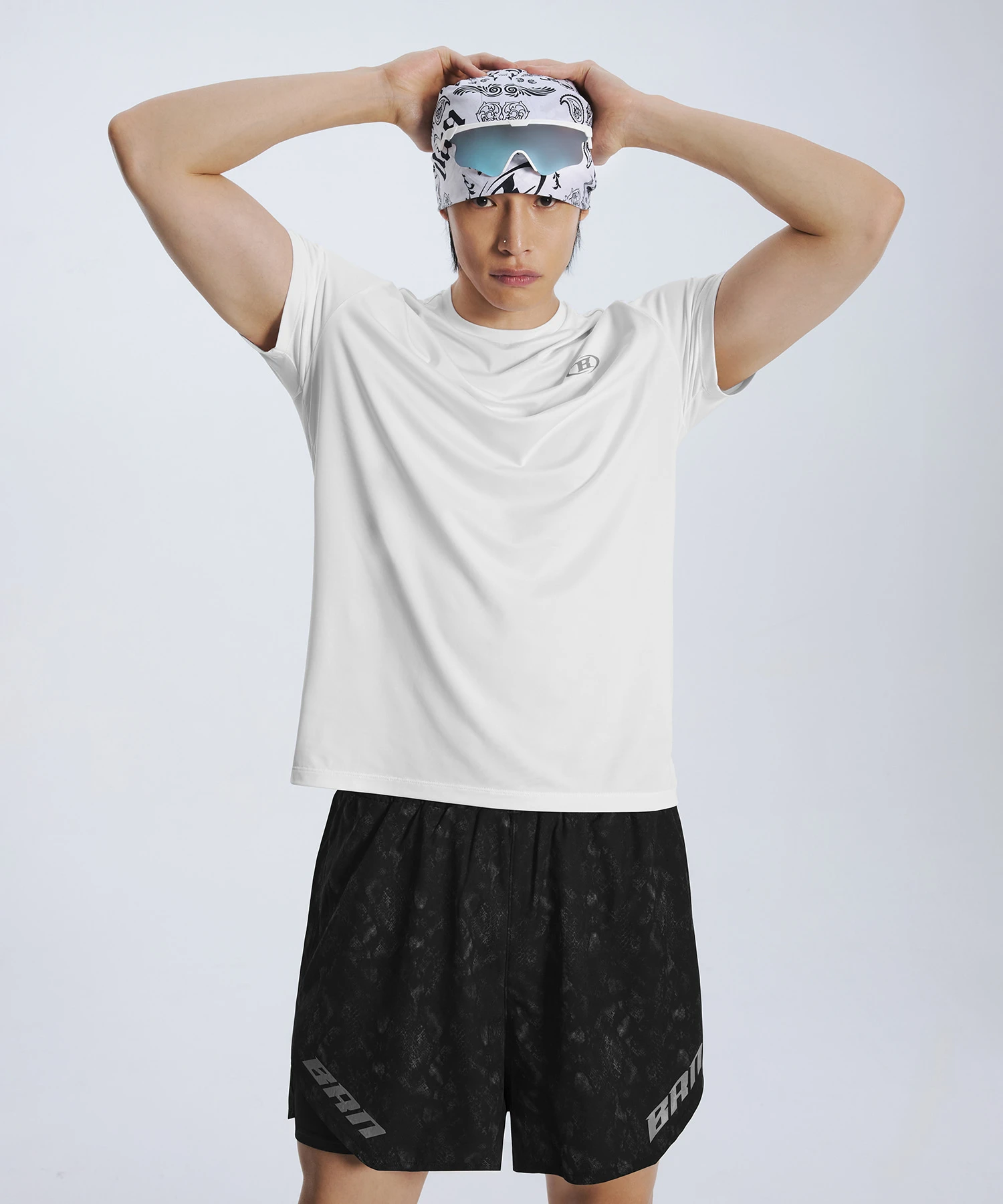 SYMBOL B QUICK DRY T-SHIRTS [WHITE]