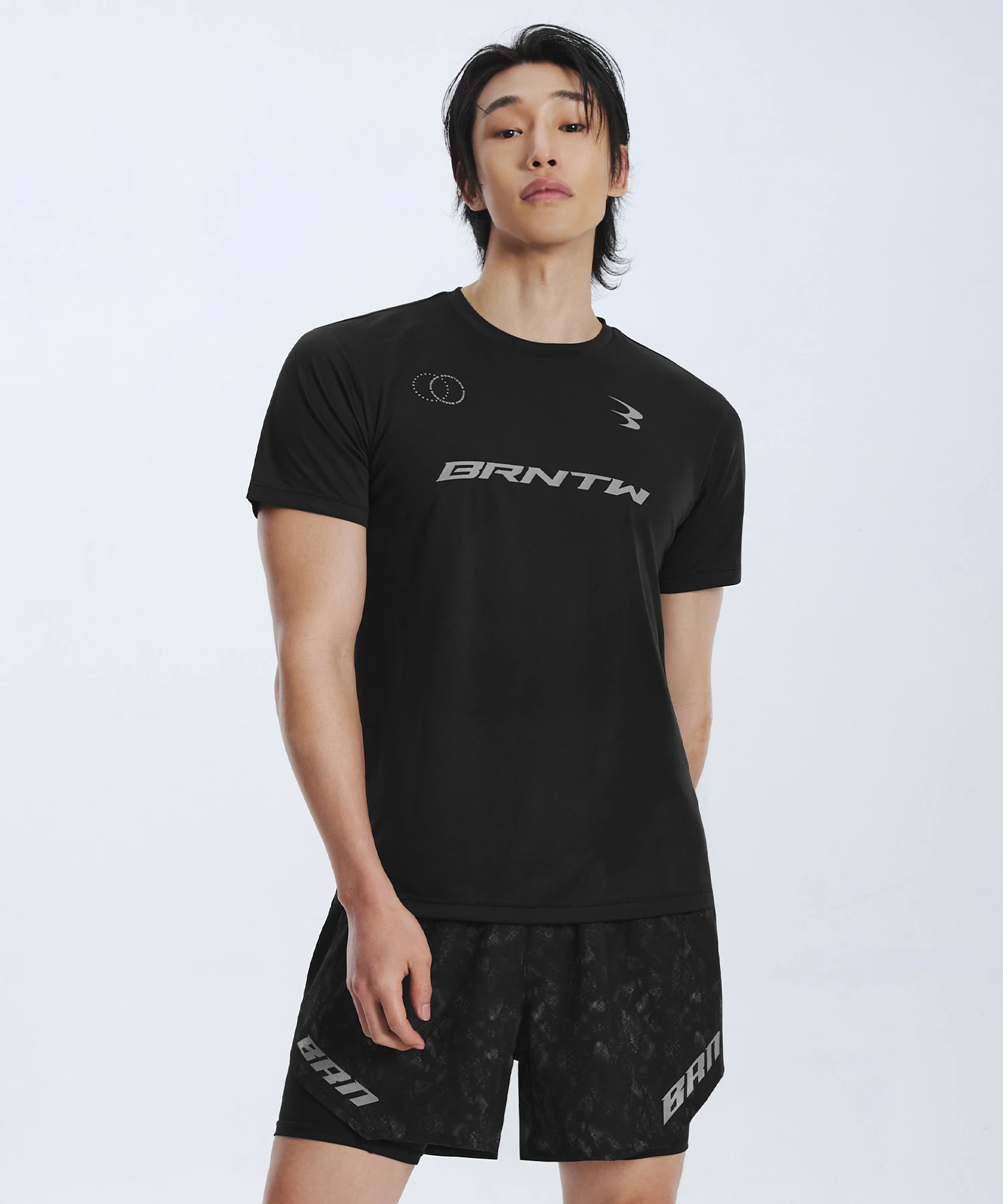 CURVE B AIRFLOW MESH T-SHIRTS [BLACK]