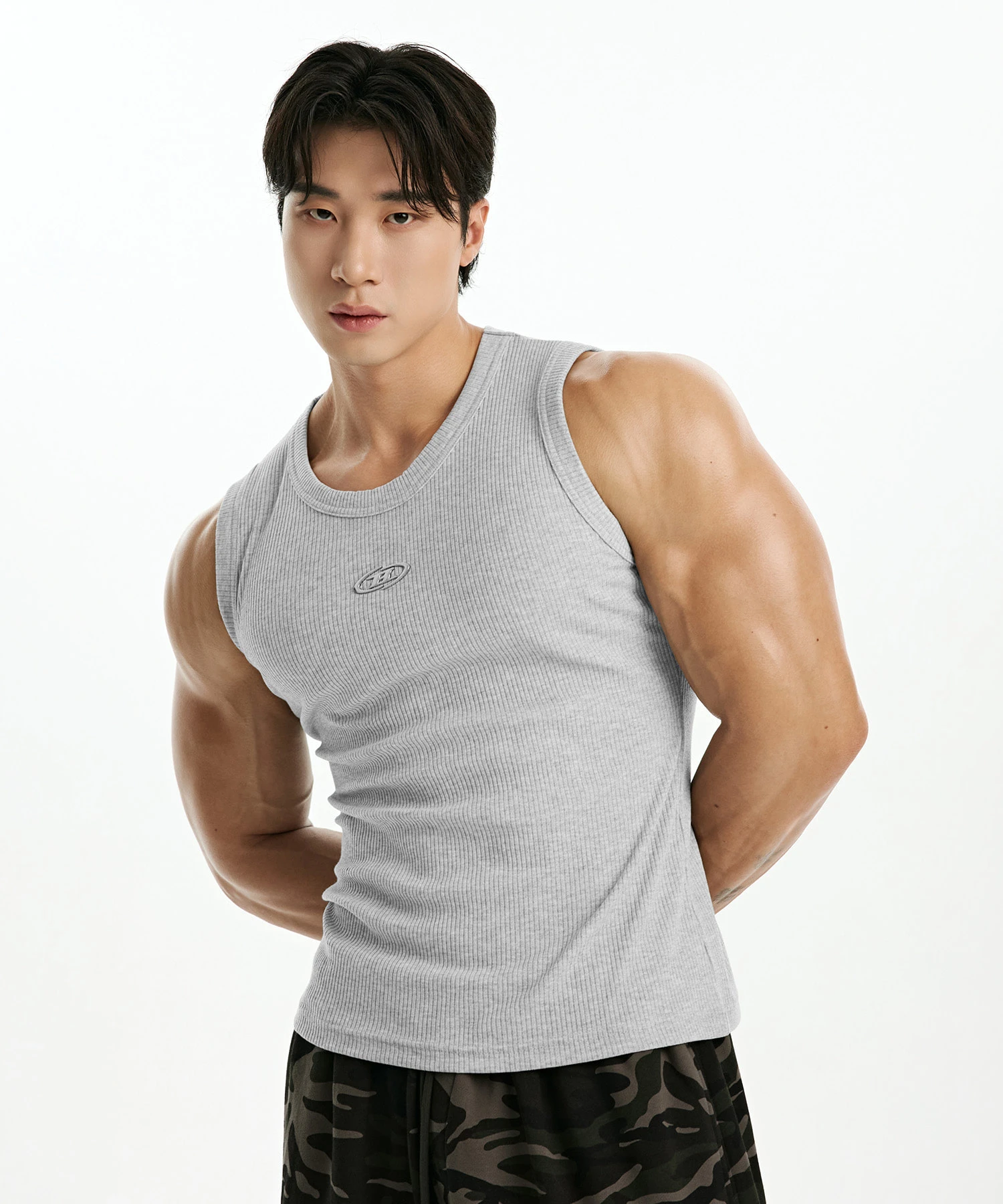 B-SYMBOL LOGO SLEEVELESS_NON MESH VER [MELANGE GREY]
