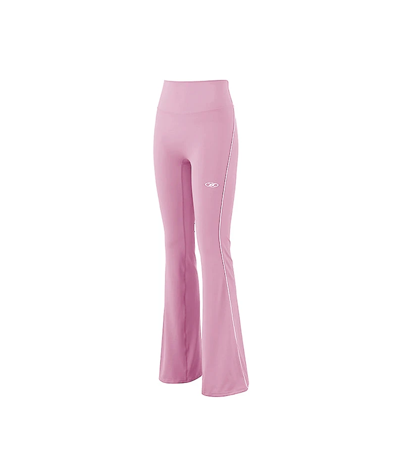 W SYMBOL B PIPING BOOTS CUT LEGGINGS [PINK]