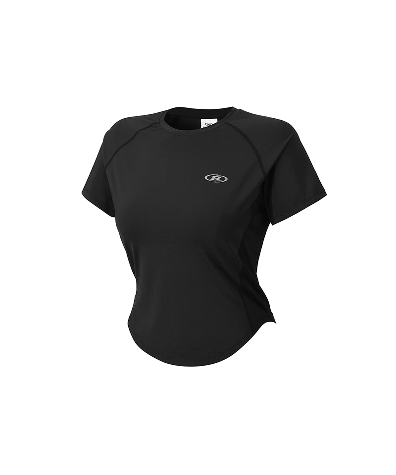 W SYMBOL B VENTILATION T-SHIRTS [BLACK]