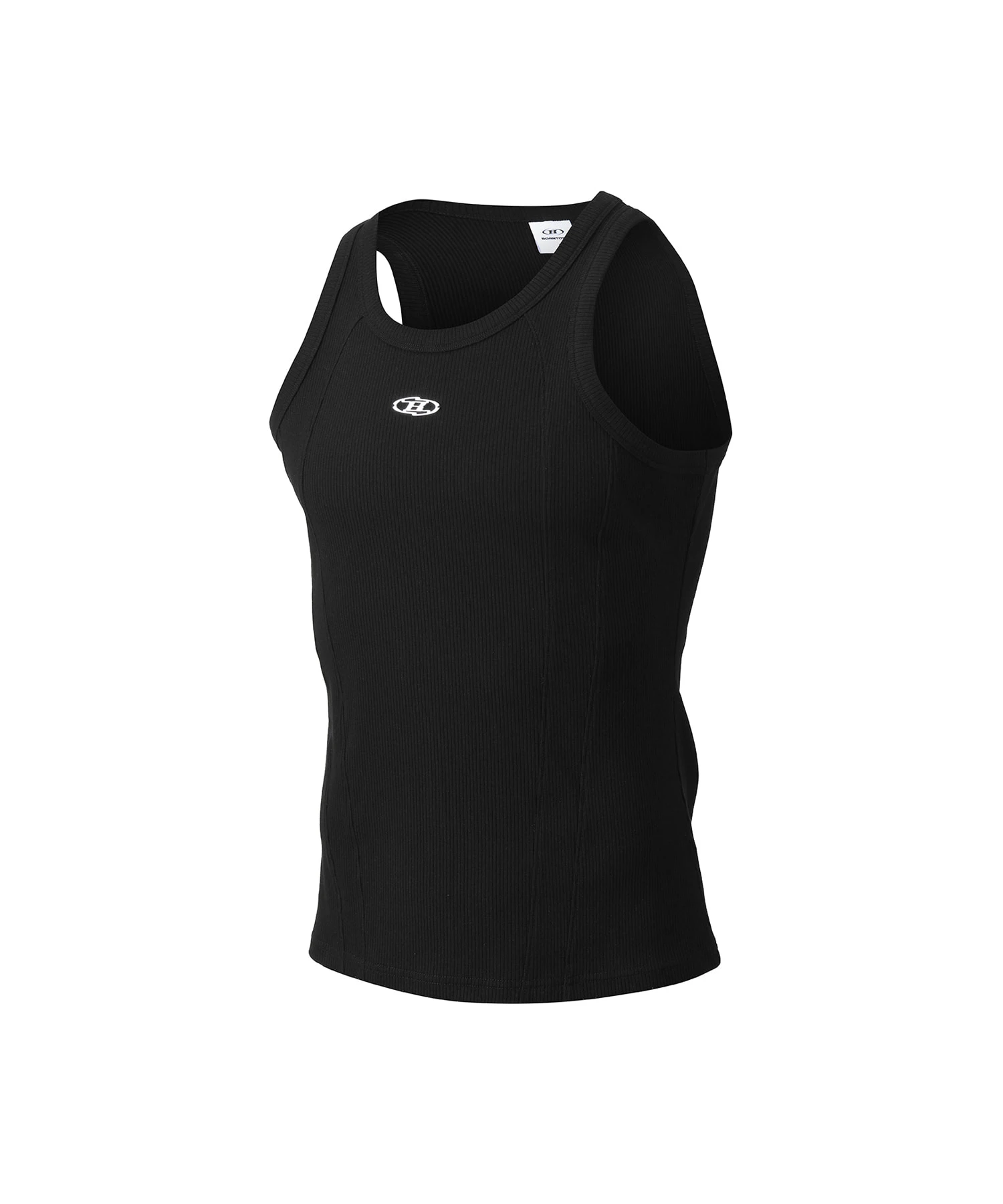 [大H pick] B PENDANT CUT LINE SLEEVELESS [BLACK]