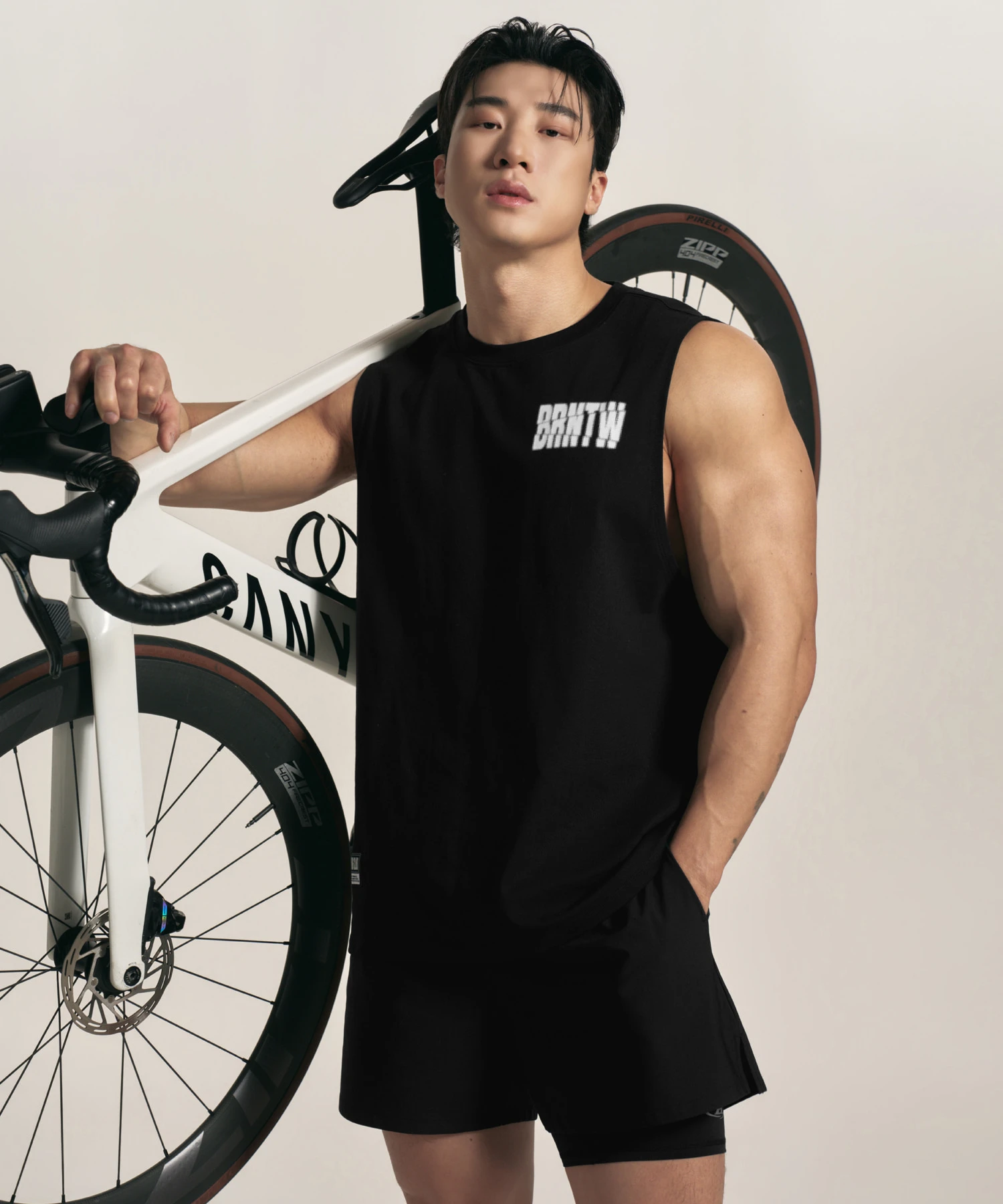 BRNTW HALFTONE SLEEVELESS [BLACK]