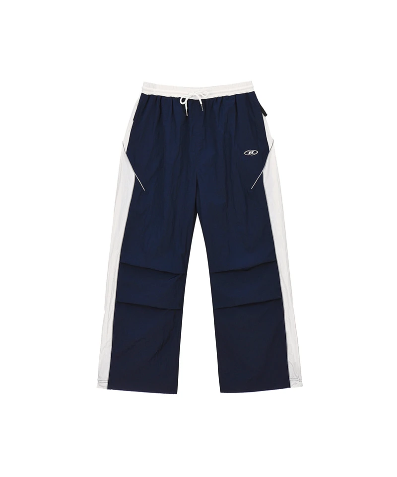 [大H pick]NYLON BLOCK STRING PANTS [NAVY]