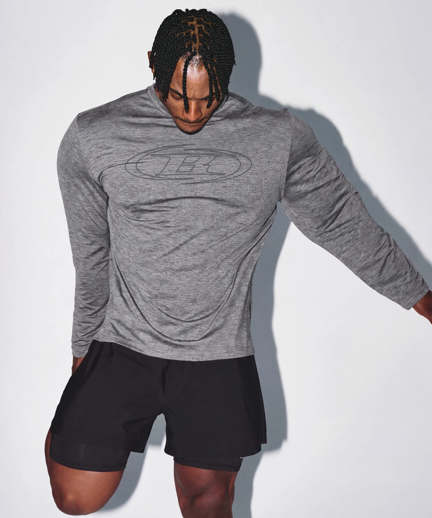 STROKE B QUICK DRY LONG SLEEVE [MELANGE GREY]