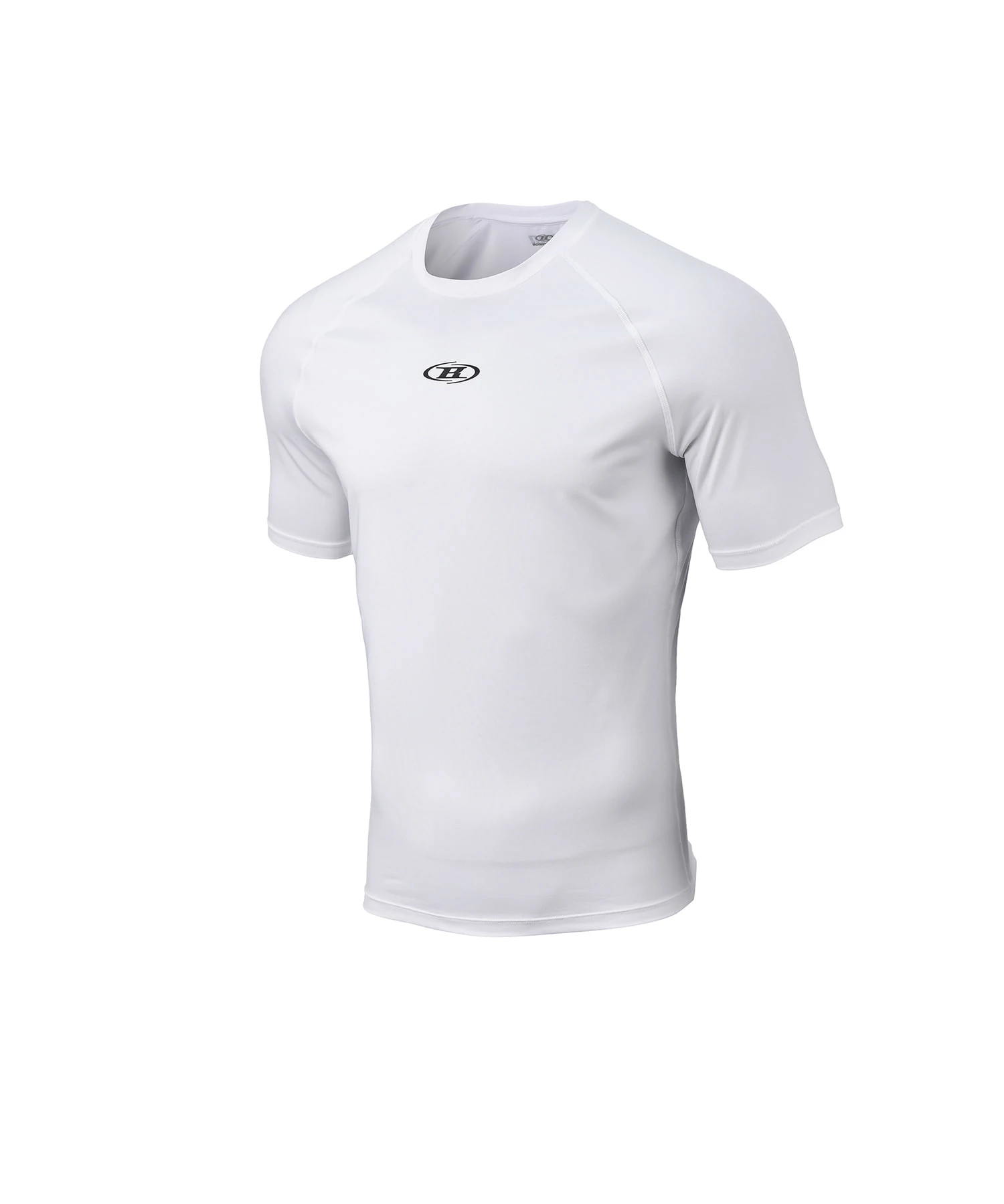 [大H pick] SYMBOL B COMPRESSION SHORT SLEEVE [WHITE]