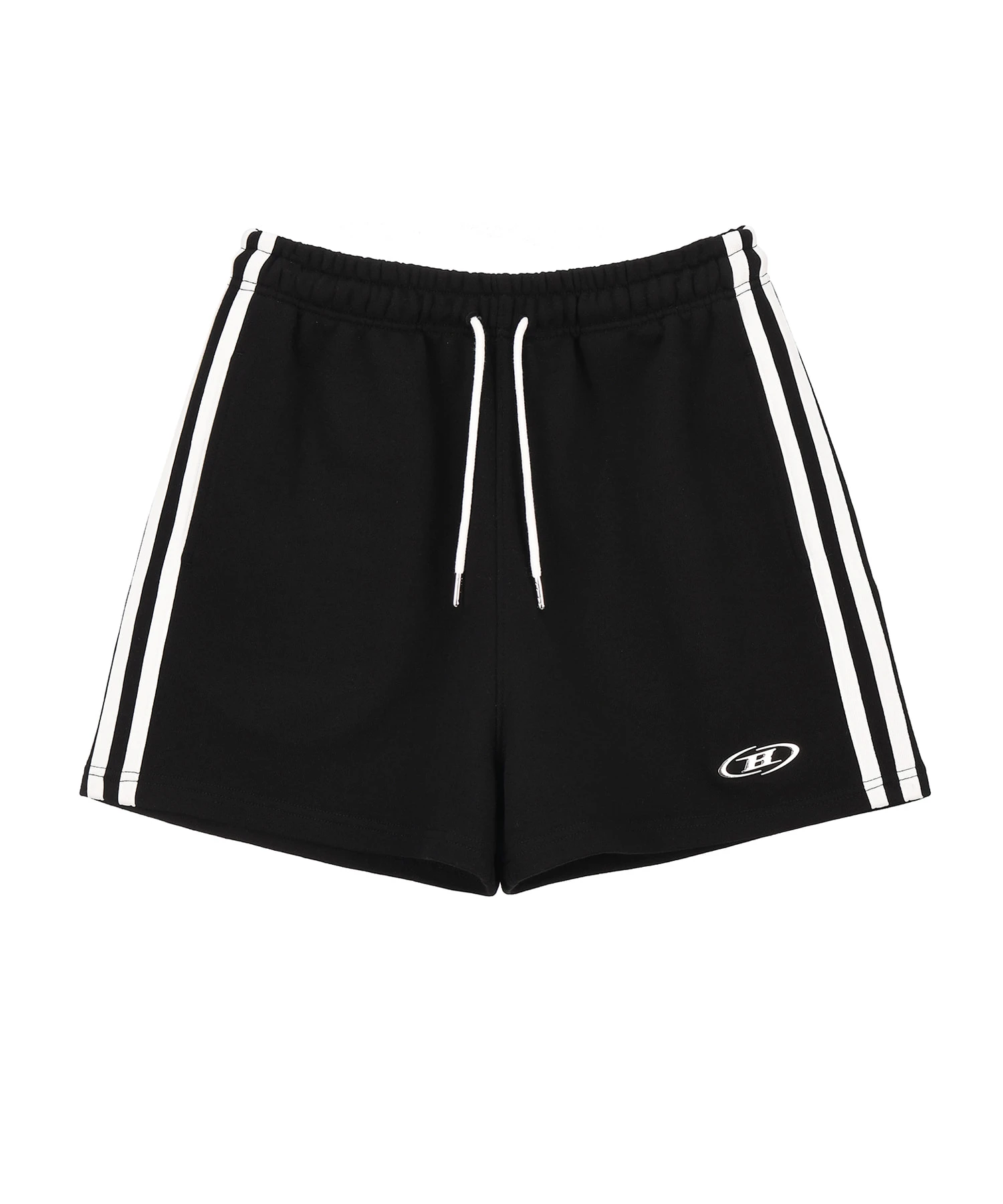W CHROME B TRACK LINE SHORTS [BLACK]