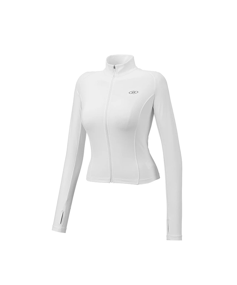 W COMPRESSION FULL ZIP UP JACKET [WHITE]