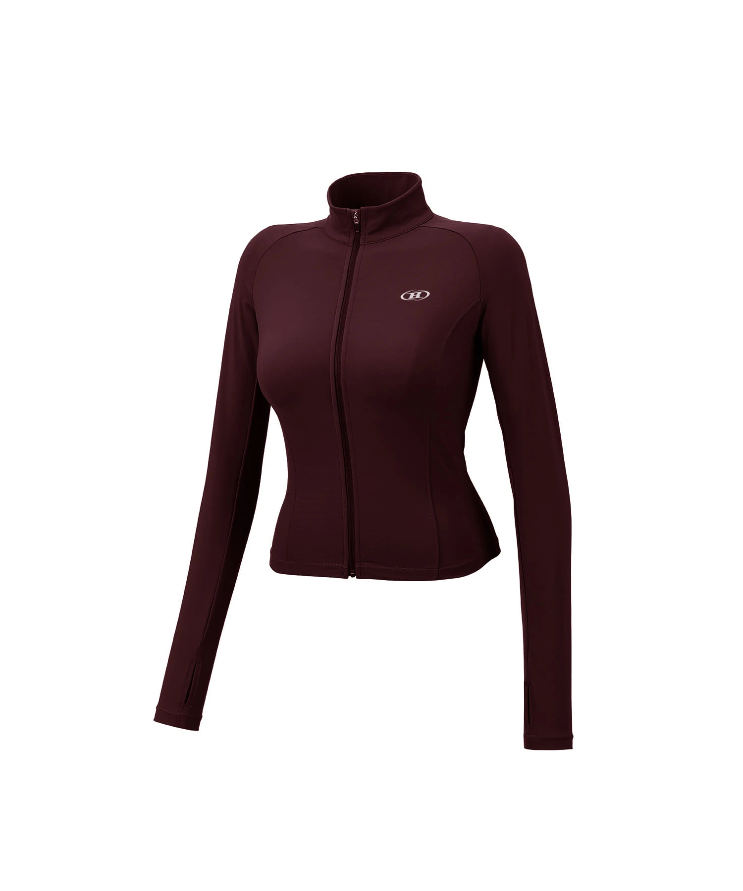 W COMPRESSION FULL ZIP UP JACKET [BURGUNDY]