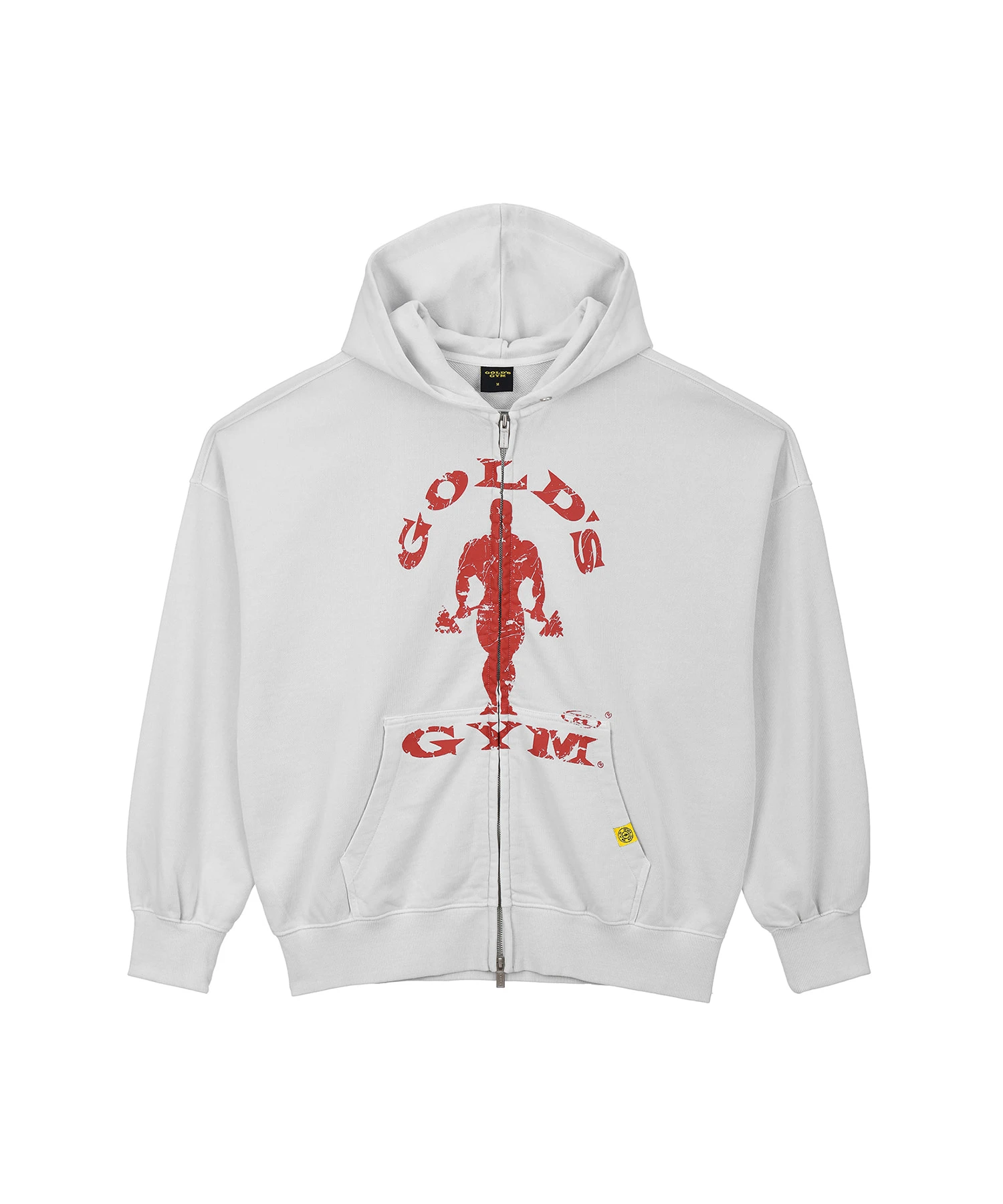 GOLD'S FILLED JOE GARMENT DYED HOODIE ZIP-UP [WHITE]