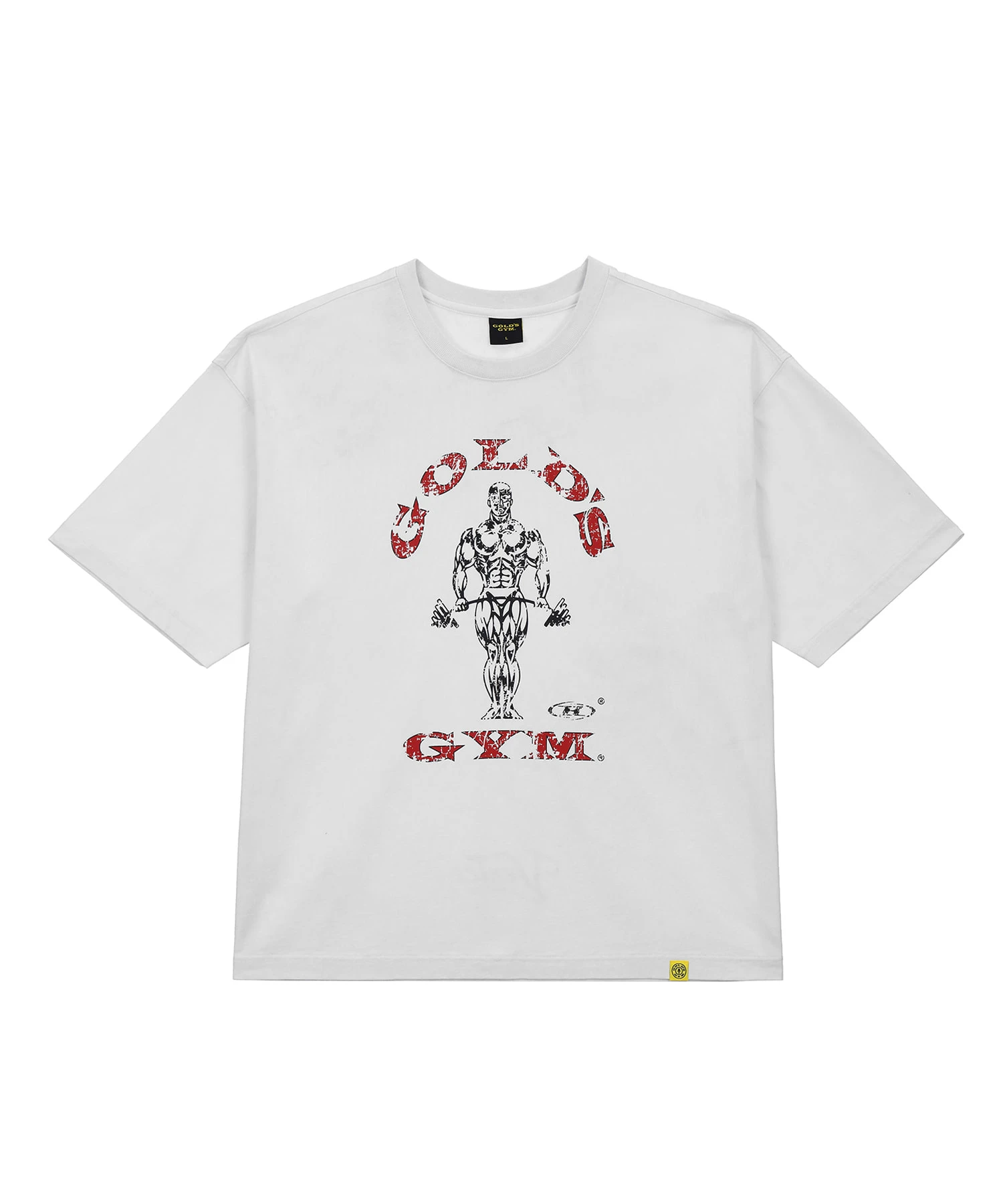 GOLD'S GYM MUSCLE JOE GARMENT DYED T-SHIRTS [OFF WHITE]
