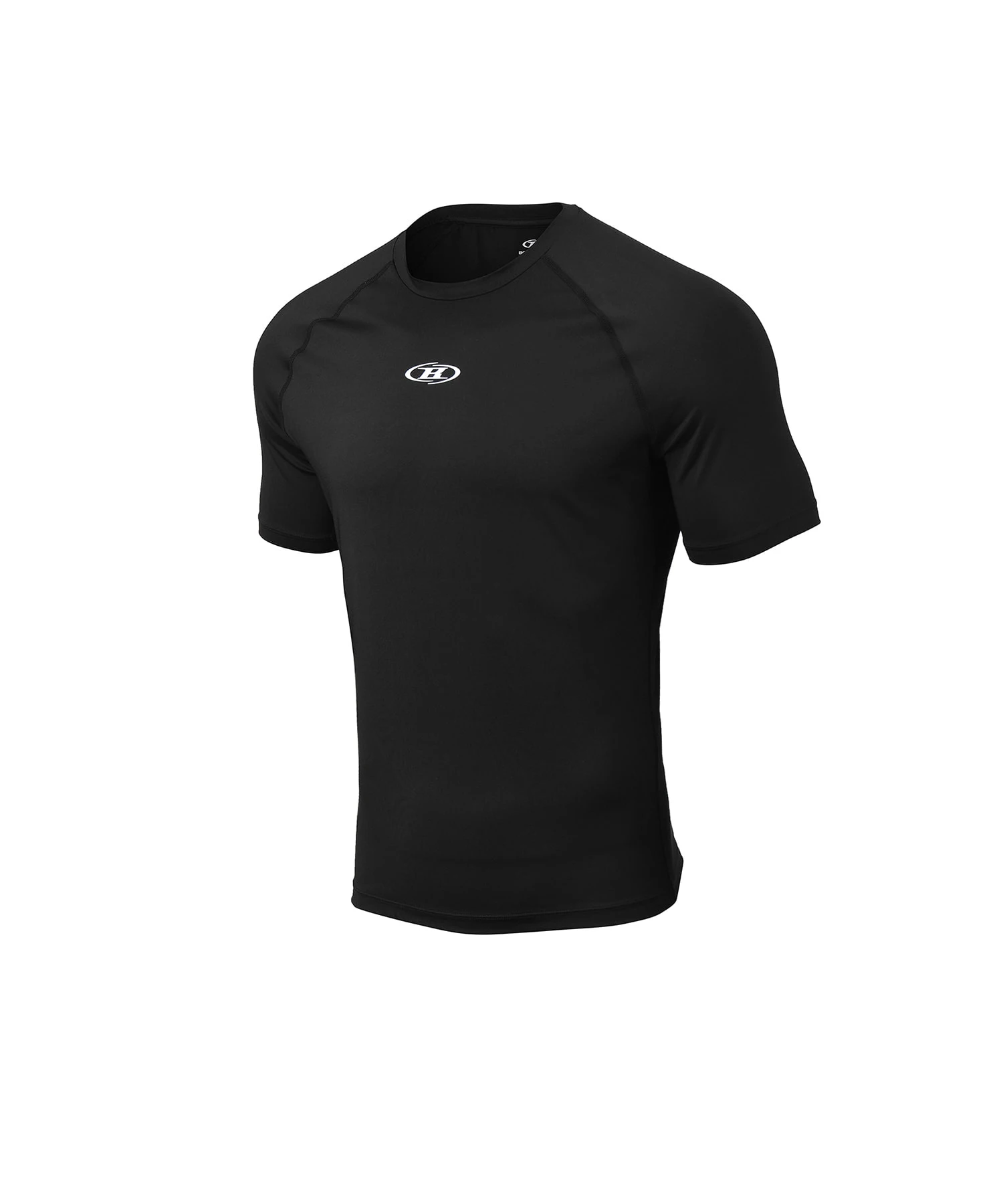 [大H pick] SYMBOL B COMPRESSION SHORT SLEEVE [BLACK]