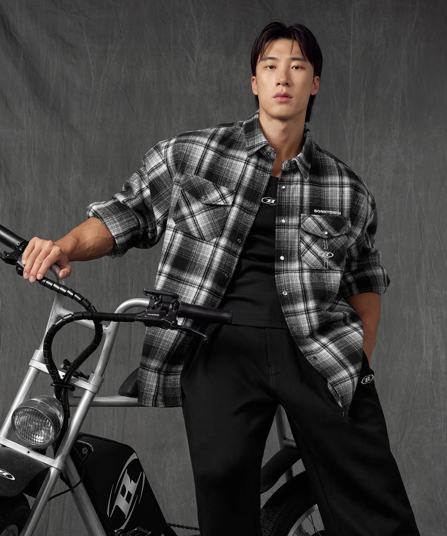 85 FLANNEL CHECK SHIRTS JACKET [BLACK]