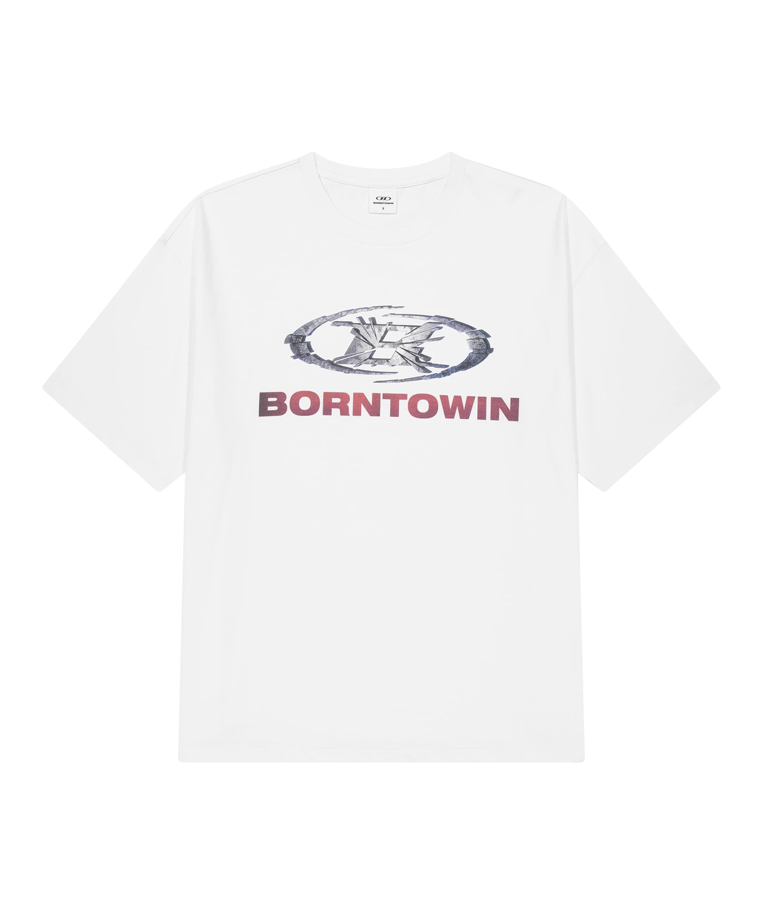DAMAGED SYMBOL B LOGO T-SHIRTS [WHITE]