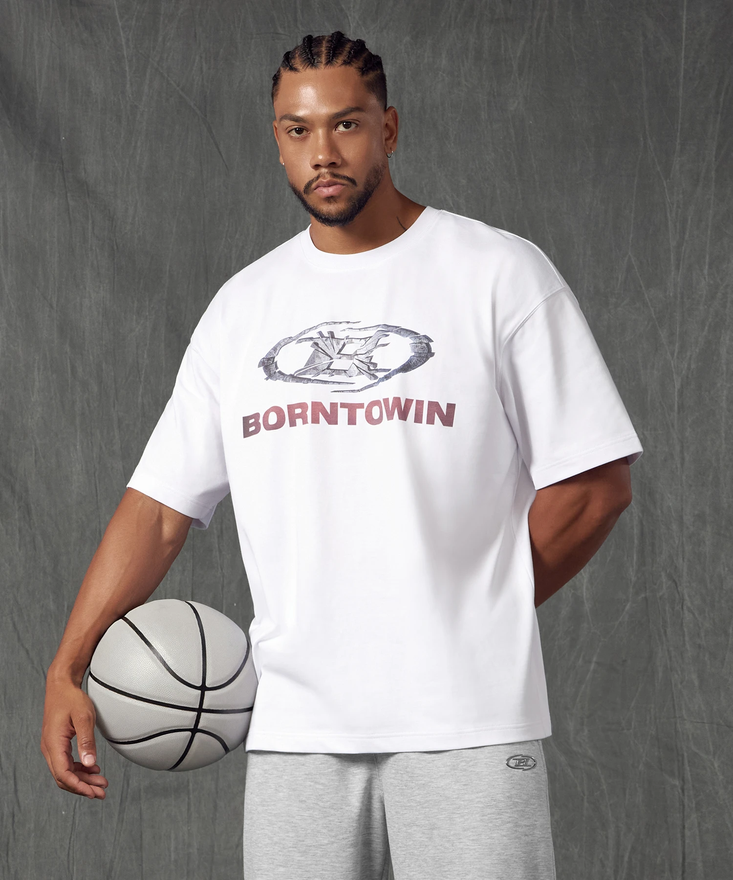 DAMAGED SYMBOL B LOGO T-SHIRTS [WHITE]
