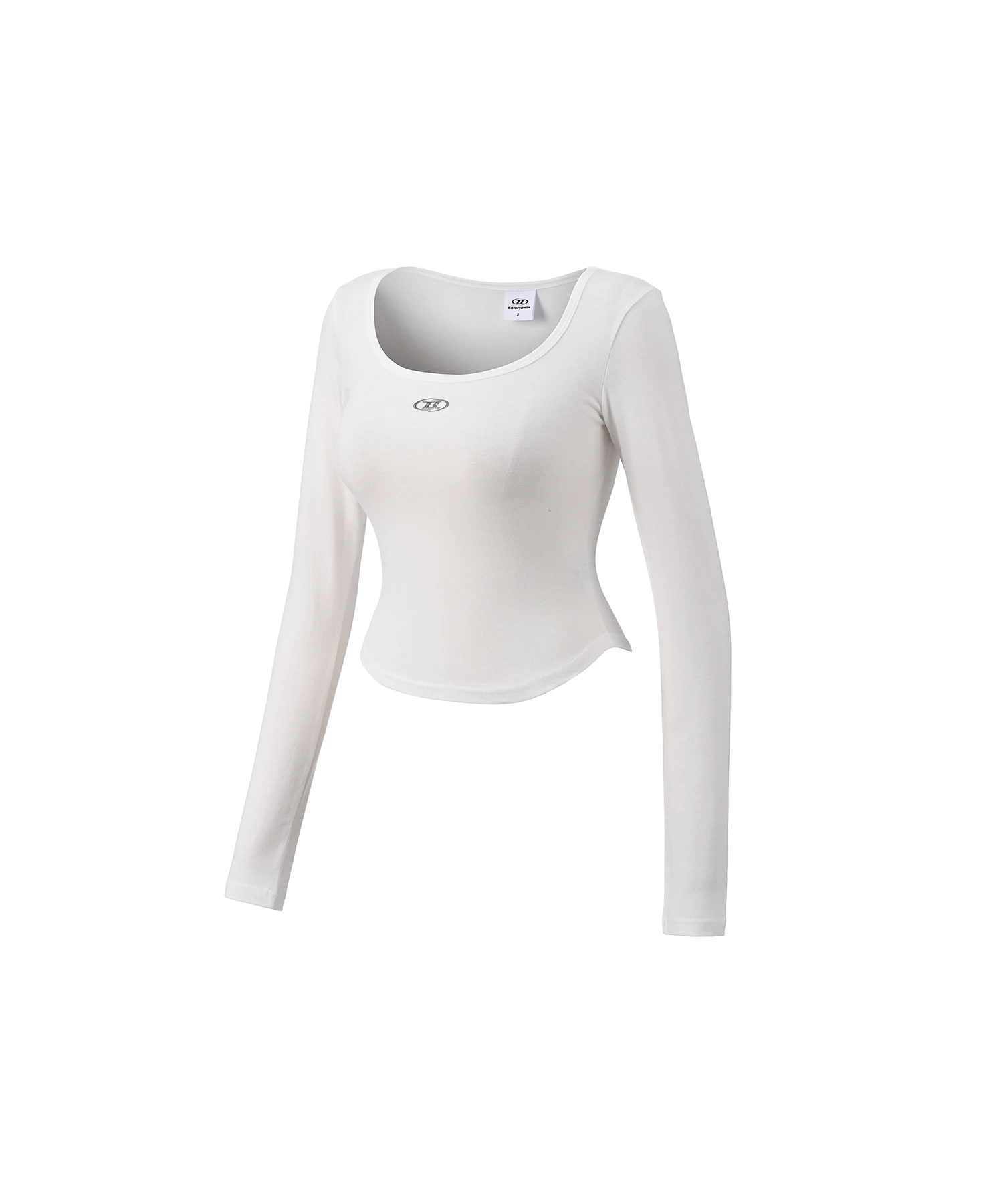 W U-NECK MODAL LONG SLEEVE [WHITE]