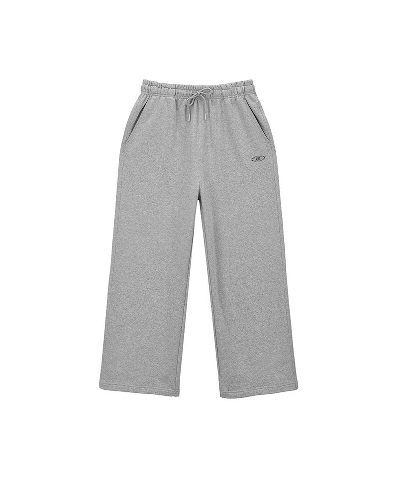 [大H pick]CHROME B SEMI WIDE PANTS [MELANGE GREY]