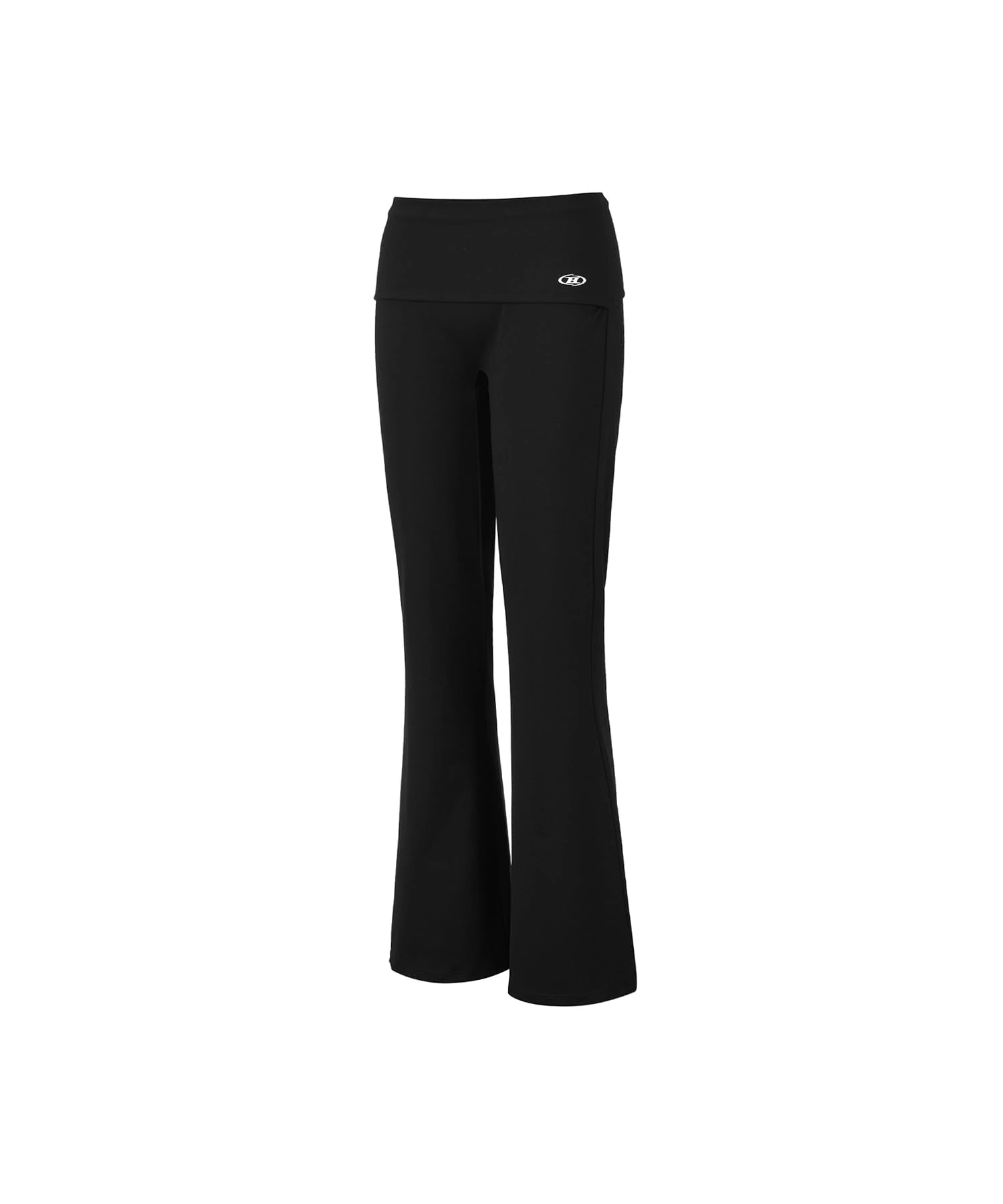 W B SOFT FOLDOVER FLARE PANTS [BLACK]