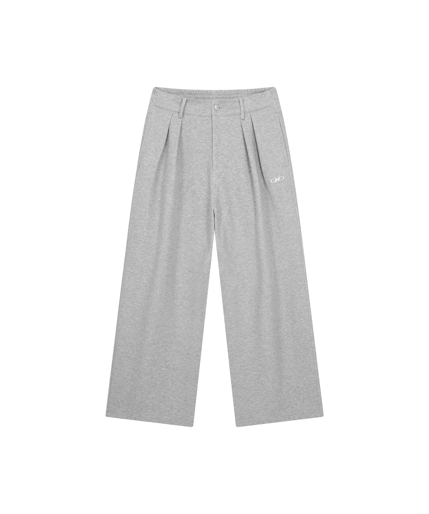 CHROME B TECH FOAM TWO TUCK PANTS [MELANGE GREY]