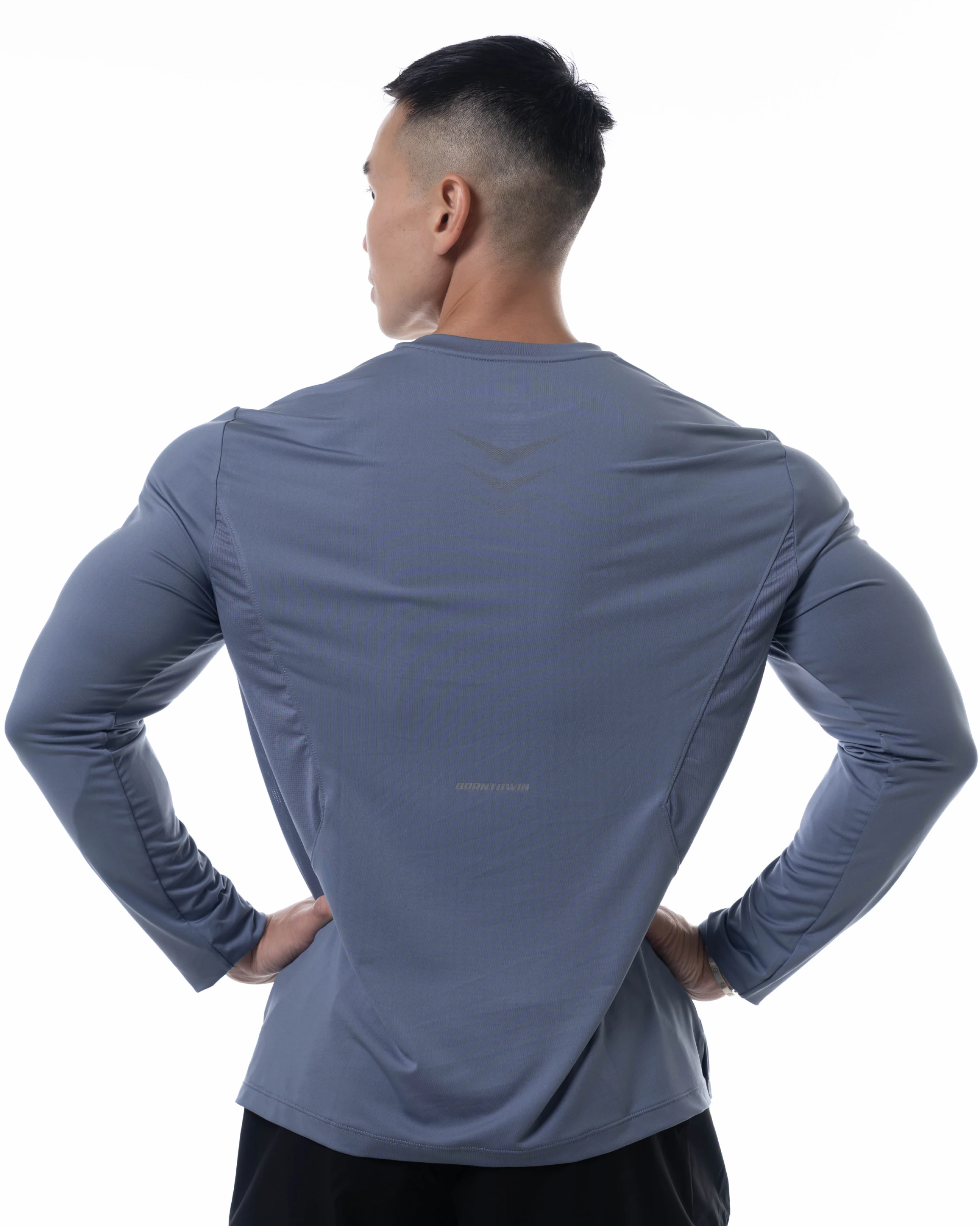 [大H pick]STROKE B QUICK DRY LONG SLEEVE [DUSTY BLUE]