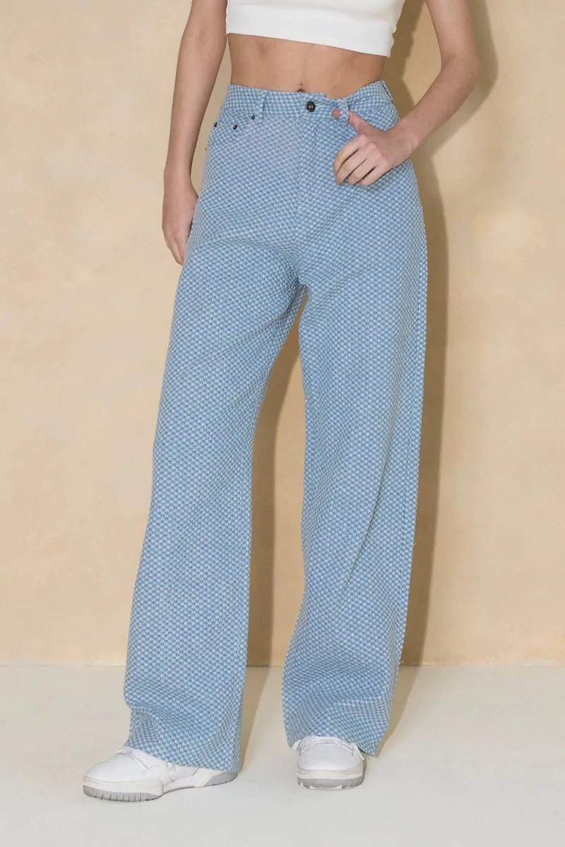 RS034 Jacquard Jeans - Blue