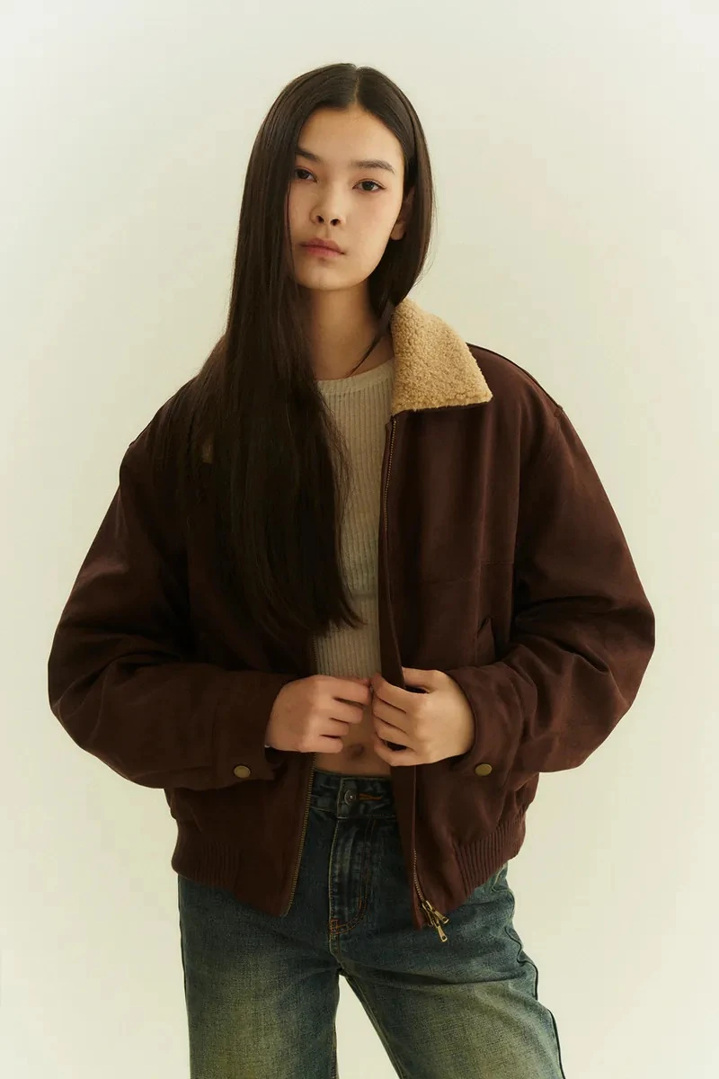 Suede Bomber Jacket