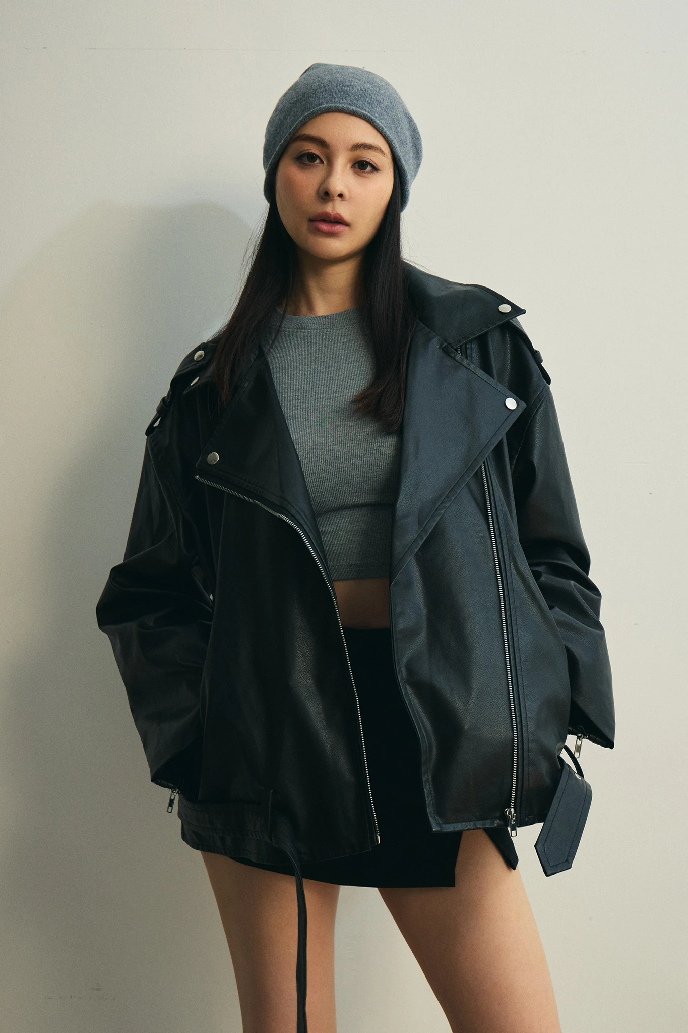 Faux Leather Biker Jacket