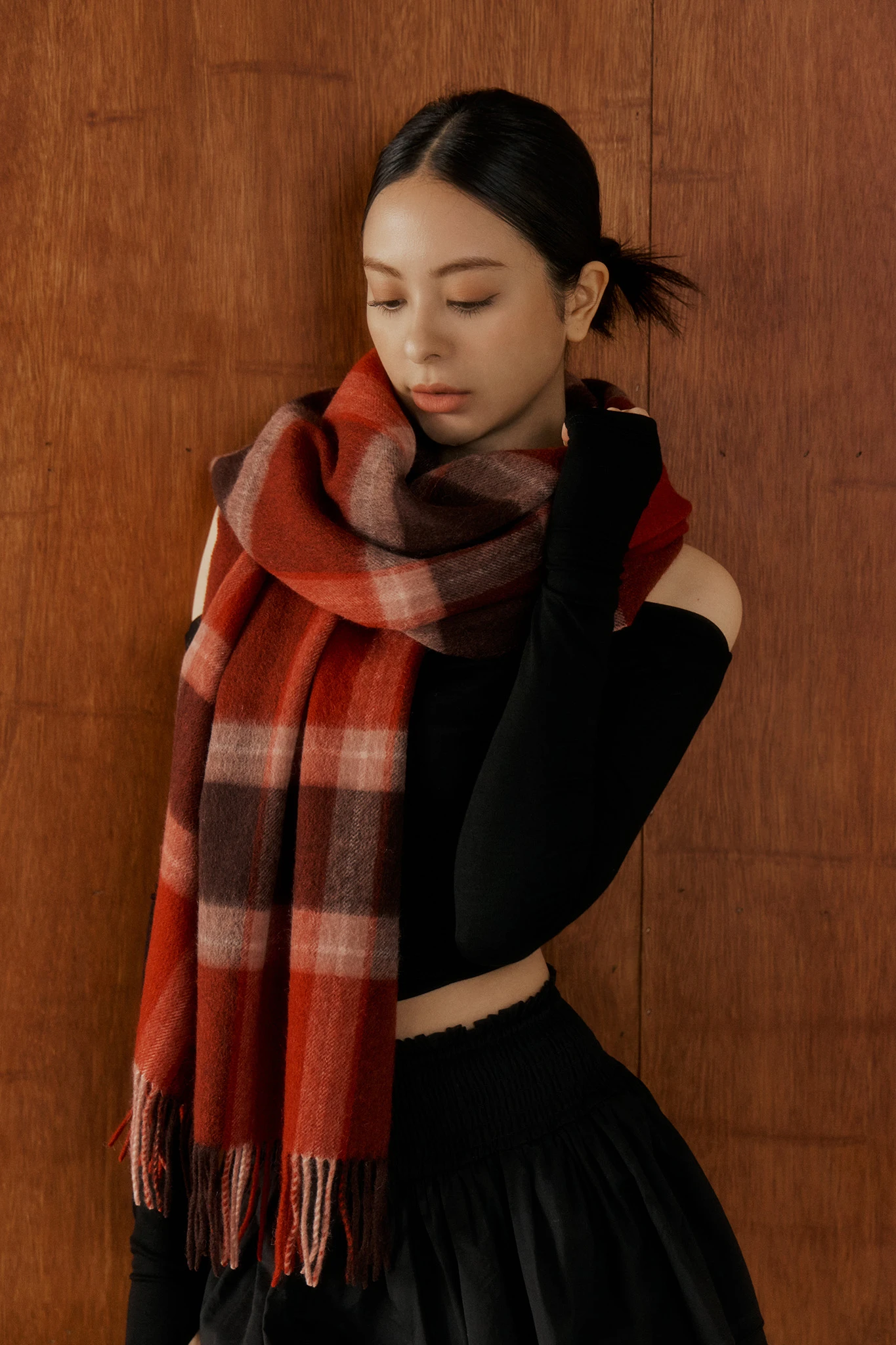 Wool Plaid Scarf