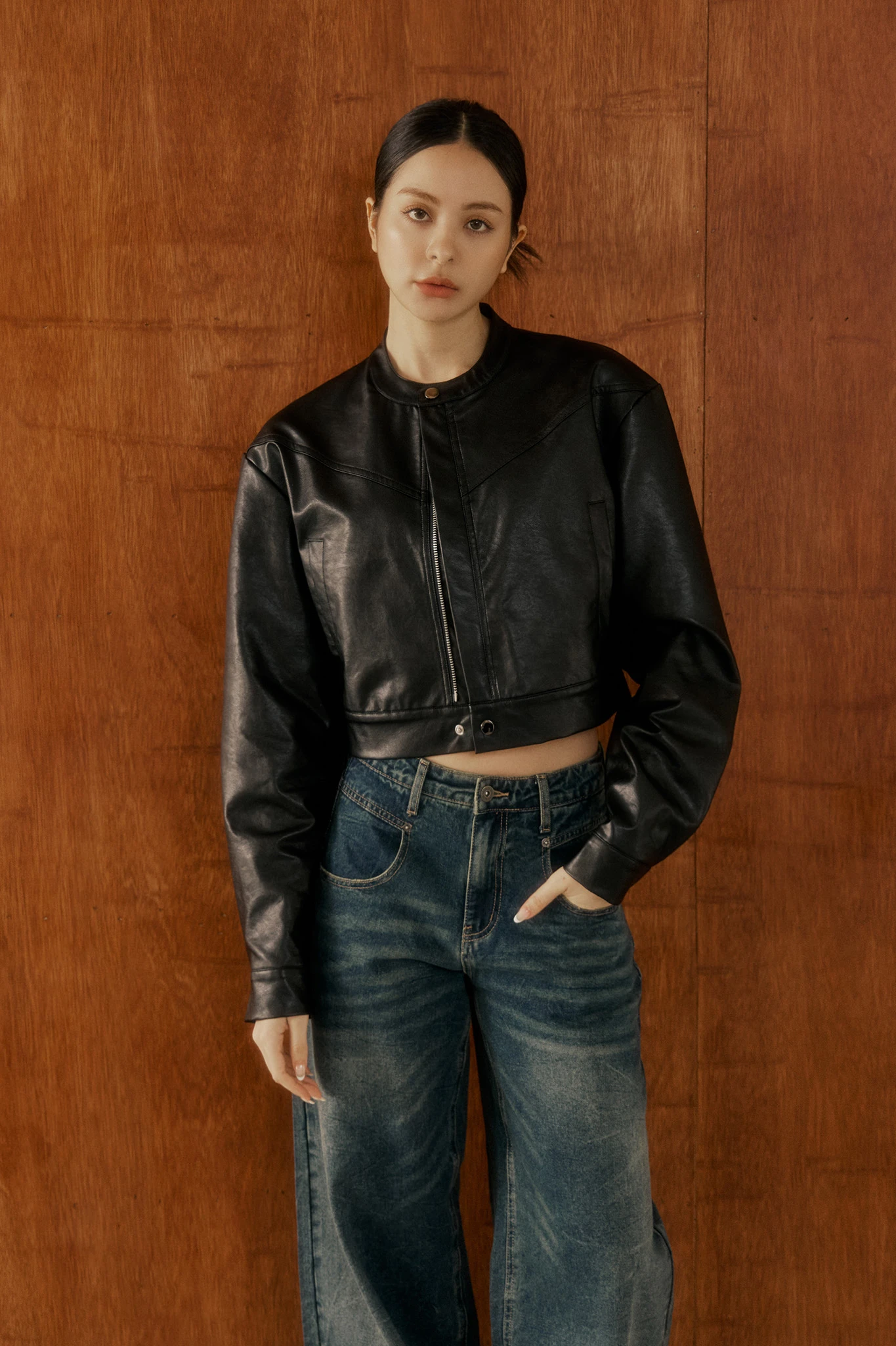 Speedy Faux Leather Jacket