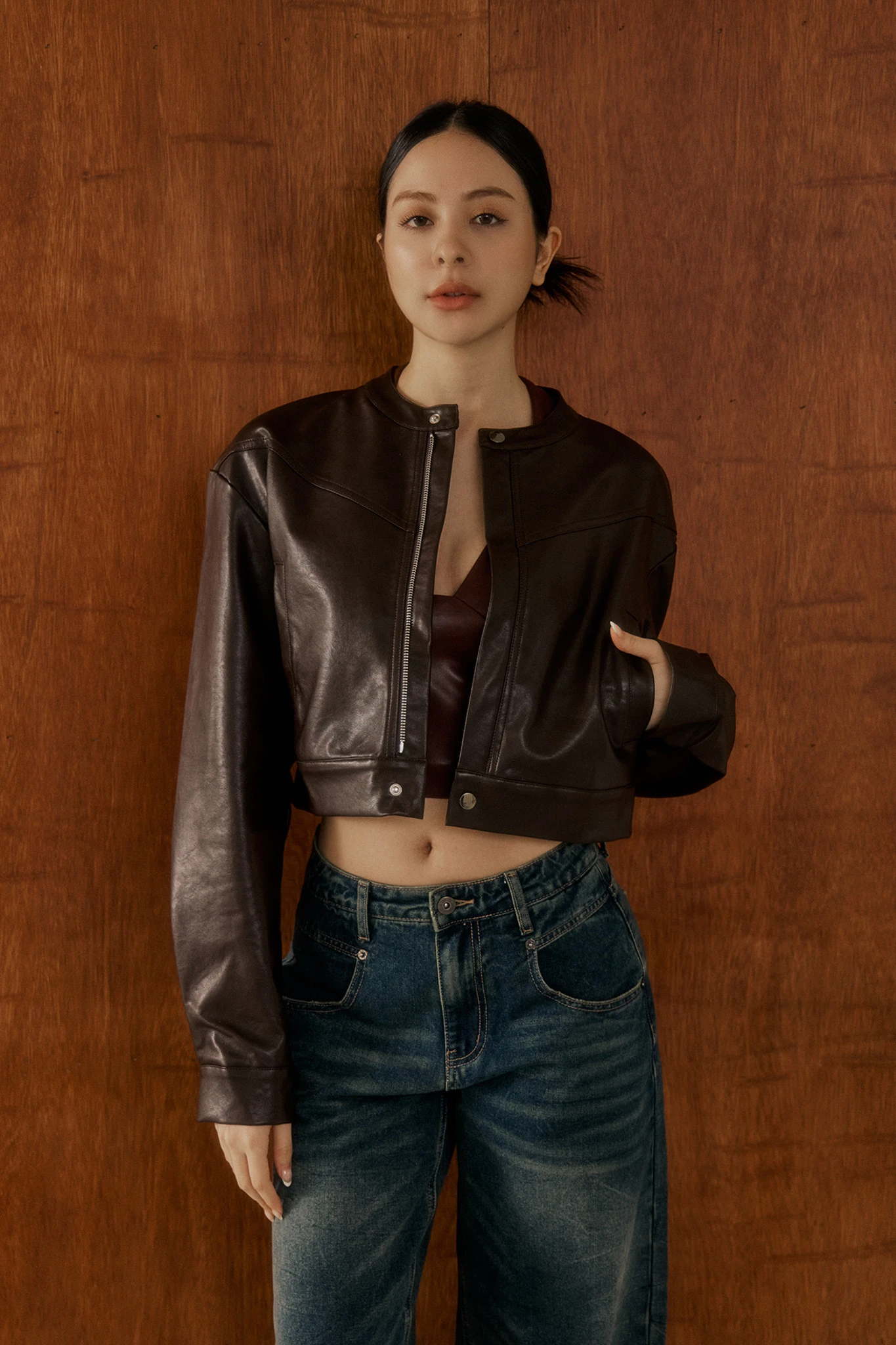 Speedy Faux Leather Jacket
