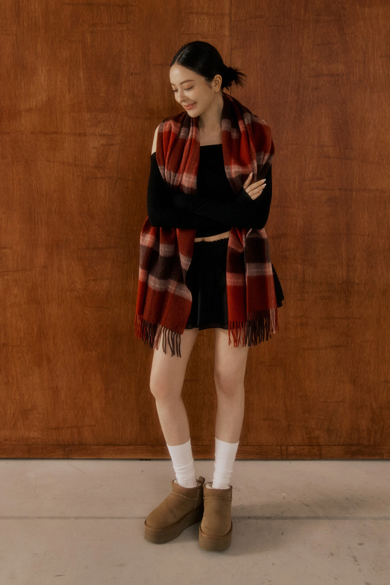 Wool Plaid Scarf