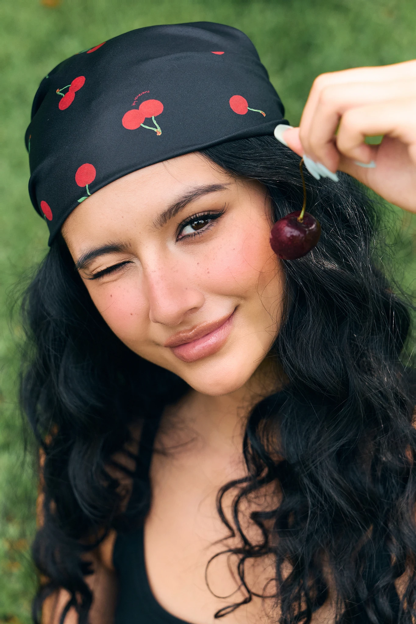 Cherry On Top Scarf - Black