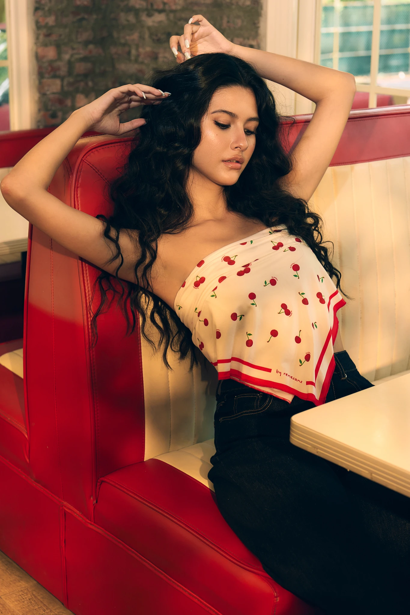 Cherry On Top Scarf - White
