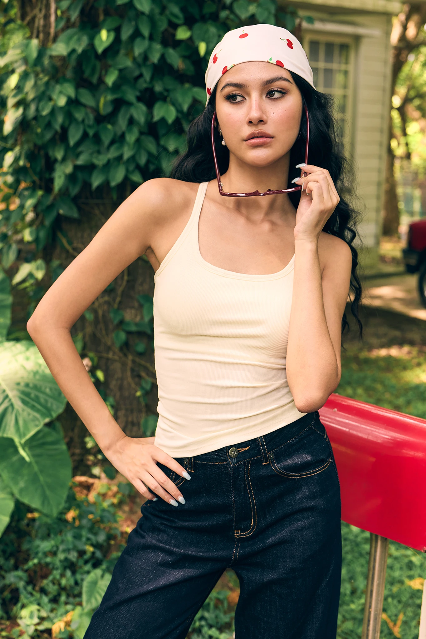 Homie Rib Tank Bra Top - Vanilla